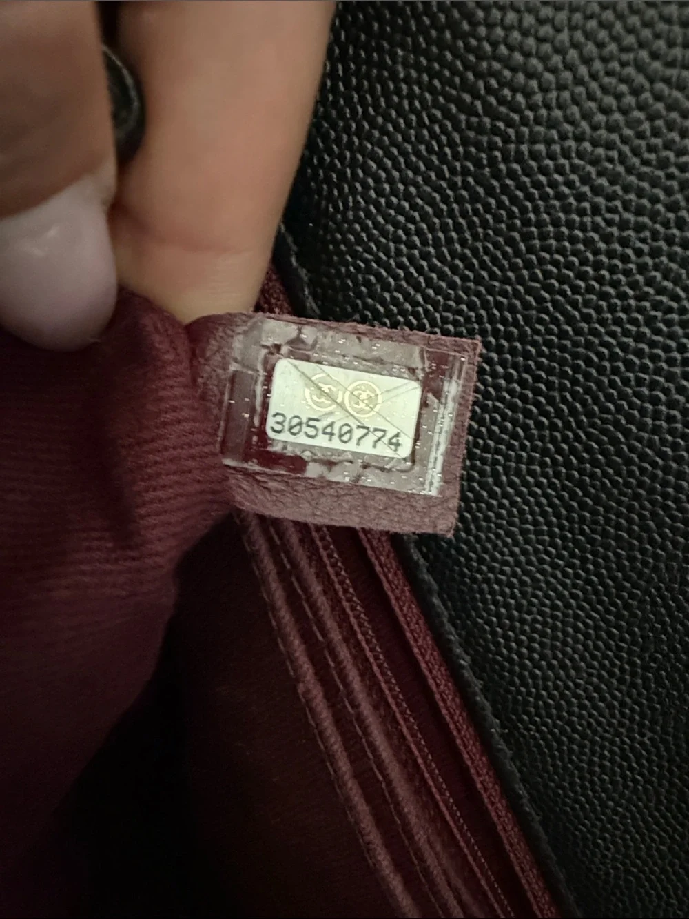 AUTHENTIC- CHANEL Black Caviar Leather Coco Bag